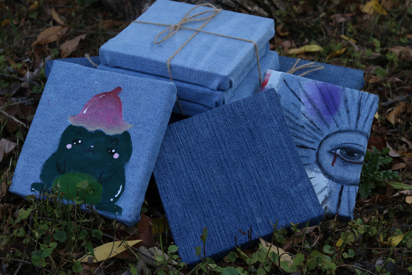 Recycled Denim Stretched Canvases