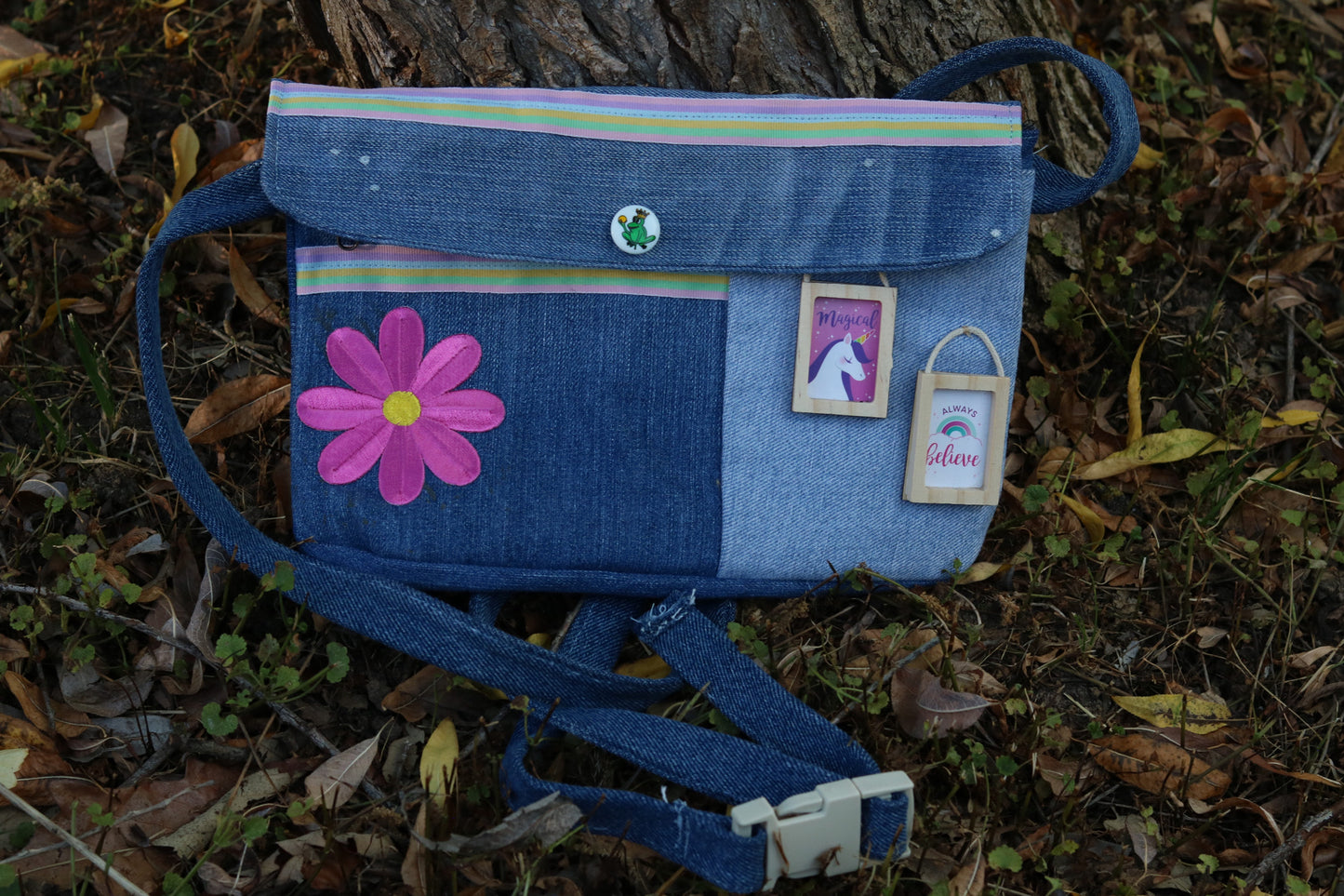Denim Satchel Side Bag